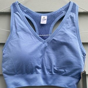 Velocity Sports No Sweat Bra size SM blue NWT